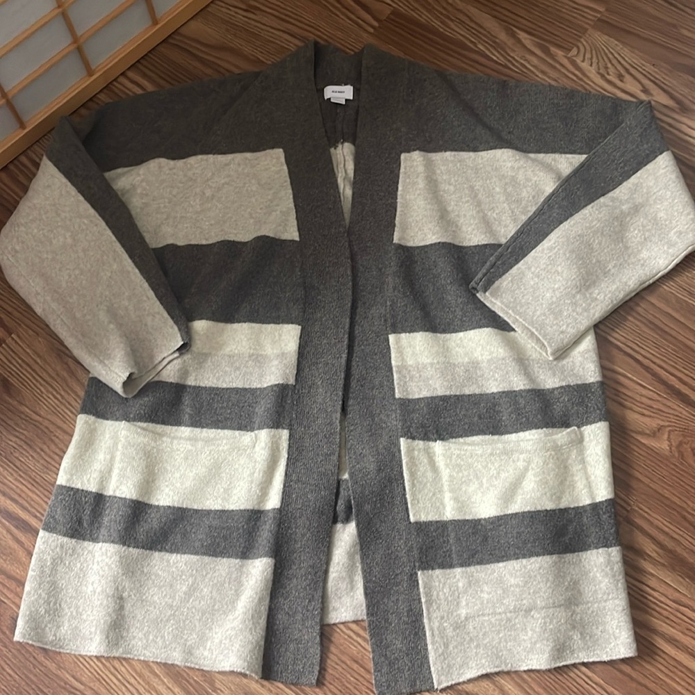 Striped Cardigan XL EUC Oversized
